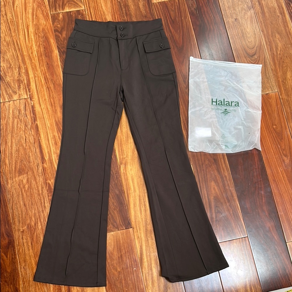 HALARA Brown High-Waisted Pants